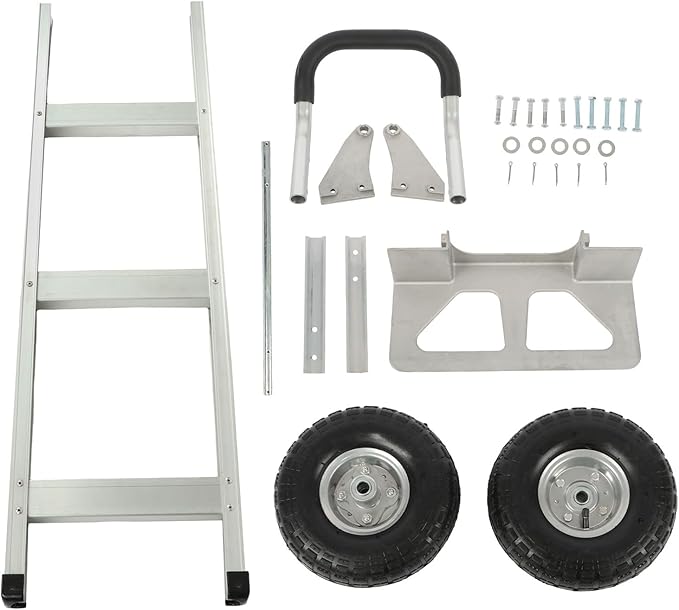 findmall 500 Lbs Capacity Dolly Aluminum Silver Hand Truck with Wide Wheels for Moving