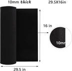AMZQNART EVA Foam 10mm, Cosplay Foam 16x29.5 inch Black, High Density 90 kg/m³, for Craft Projects Cosplay Costumes, Fake Weapons, Decorations, Christmas, Easter, Thanksgiving, etc, High.