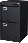 2 Drawer File Cabinet with Lock Metal Vertical Filing Storage Cabinet Office Home Steel Vertical File Cabinets for A4 Legal/Letter Size Narrow File Cabinet Locked,Assembly Required