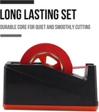 Lichamp Desktop Tape Dispenser Holder with Large 3 Inch Core for Masking, Heat Transfer, Painters, Freezer and Kitchen Tape, 0128BK