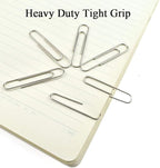 HAHIYO Paper Clips Sturdy 2 inches Length 100 Pack Paperclips Heavy Duty Tight Grip Rust Proof Reusable Metal Bright Silver for Home Office School