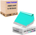 Fuxury 70000 Pcs 14.5X19" Poly Mailers Envelopes Shipping Bags for Clothing,Strong Adhesive Packaging Bag for Small Business Suppliers, Self Seal Mailing Poly Bags,Teal
