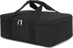 Insulated Casserole Carrier Bag - Large Portable Hot and Cold Food Storage Tote with Handles Thermal Bag for Parties, Picnics, Camping, Travel,Fits 9"x13" Baking Dish,Black