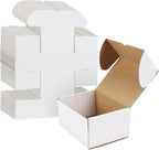WIFTREY 8x6x4 Shipping Boxes 20 Pack for Small Business, White Corrugated Cardboard Mailer Boxes, Small Mailing Gift Boxes for Packaging
