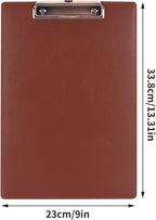 A4 Clipboard,3 Pack PU Clipboards with Hanging Hole for Office,School or Restaurant,Brown