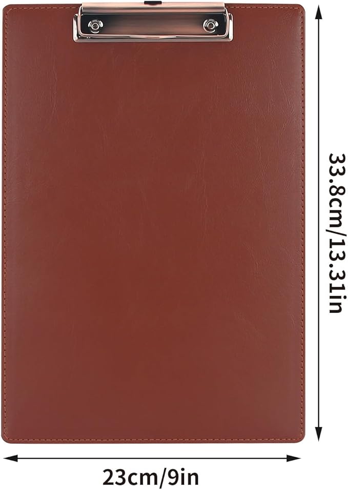 A4 Clipboard,3 Pack PU Clipboards with Hanging Hole for Office,School or Restaurant,Brown