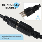 EP 50 Ft Outdoor Extension Cord - 12/3 SJTW Heavy Duty Black Extension Cable with 3 Prong Grounded Plug - Power Cord for Lawn, Garden, Appliances