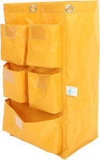 Waterproof Cleaning Trolley Bag with 5 Pockets Heavy-Duty Canvas Janitorial Storage Bag for Housekeeping Cart for Hotel and Commercial Use