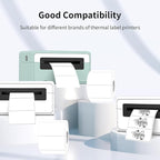 2x1 Inch Thermal Labels, White Thermal Printer Stickers, Waterproof Self-Adhesive Shipping Label Printer Sticker for Barcode, Name, Address, 300 Labels/Roll