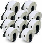 BETCKEY - Compatible Large Address Labels Replacement for Brother DK-1208 (1.4 in x 3.5 in), Use with Brother QL Label Printers [10 Rolls/4000 Labels]