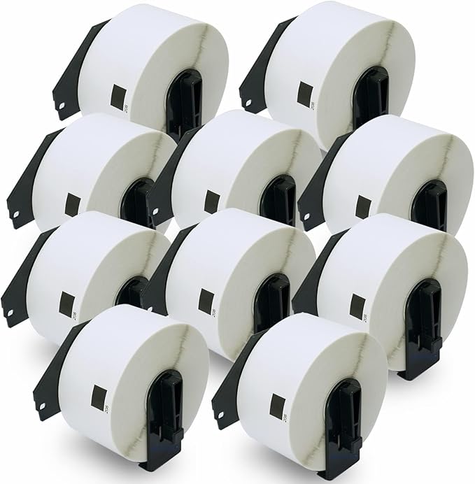 BETCKEY - Compatible Large Address Labels Replacement for Brother DK-1208 (1.4 in x 3.5 in), Use with Brother QL Label Printers [10 Rolls/4000 Labels]
