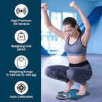 EILISON Highly Advance 2-in-1 Digital & Analog Weighing Scale for Body Weight-400lbs, 4 High Precison GX Sensor Accurate, Thick Tempered Glass, Extra Large Display (Blue)