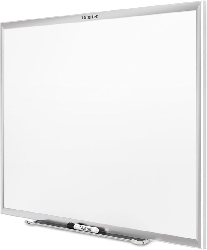 Quartet Whiteboard, Dry Erase Board, Magnetic, 8' x 4', Nano-Clean Surface Resists Ink Stains, Accessory Tray and 1 Dry Erase Marker, Silver Aluminum Frame (SM538)