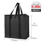 Bodaon 2-Pack Insulated Reusable Grocery Shopping Bags, Picnic Cooler Bag with Top Cold, Black