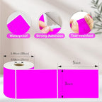 3 X 5 Inch Printable Waterproof Rectangle Color Coding Labels, 300 Per Roll Adhesive Color Coding Stickers for Bar-Codes, Address, Small Business Labeling, Fluorescent Purple
