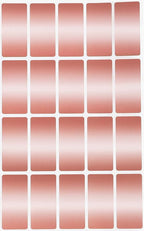 Royal Green Rectangular Rose Gold Stickers 40mm x 19mm (1.57 inch x 0.75inch) Metallic Envelope Seals 100 Pack
