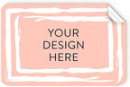 100 Custom Vinyl Stickers - Upload Your own Image, Text, Design, Logo - Personalized Logo Labels for Handmade, Packaging, Bottle, Jars, Candle, Brand Stickers (Peach, 5x3)