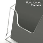 Acrylic Brochure Holder 8.5X11Inch, Clear Flyer Stand Display, Magazine Pamphlet, Booklet Holder for Desk(1 Pack) Used For Office Exhibitions Café Hotel Lobby Library...