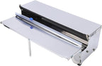 SUNGOOYUE Heavy Duty Stainless Steel Manual Food Wrapping Film Dispenser, Efficient Cutting and Wrapping for Home Kitchen, Essential Handheld Stretch Film Packing Machine for Home