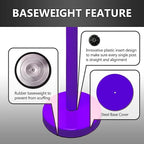 VIP Crowd Control Retractable Belt Queue Safety Stanchion Barrier Set, 36" Ht, 78" Belt + Wall Bracket (6 Pur Posts Pur Belt + SFrame + WBracket)