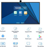 TIBURN Flip Board 55" S2 Smart Board, 4K UHD Smart Whiteboard with TIBURN HQ Eyes S2 Auto Framing Camera, Rotating Adaptive Smart Board, Digital Board for Home and Business with Stand
