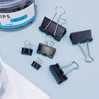 208 PCS 6 Sizes Binder Clips Assorted Sizes Including Extra Large Medium Small Black Clips Office Supplies Black Paper Clips Paper Clamps for Office Home School Bussiness