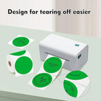 3 x 3Inch Round Color Coding Labels Circle Thermal Labels Printable Waterproof 500Pcs Round Stickers Adhesive Writable for Office,Home,Garage,DIY Sticker,Barcodes,Name Tag, Green