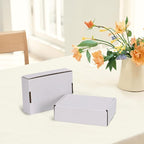 HORLIMER 40 Pack 7x5x2 Shipping Boxes, White Corrugated Cardboard Box for Mailing, Packaging, Small Business