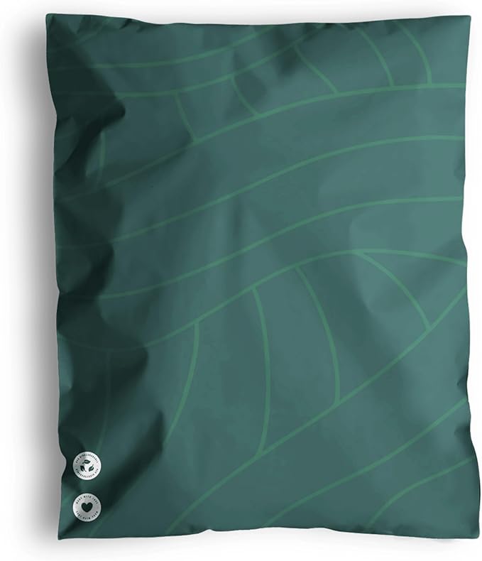 Poly Mailers 14.5x19-25 Pack Biodegradable Shipping Bags for Clothes and Large Items - Impack Self-Seal Waterproof Thick Mailing Envelope for Accessories & Clothing - Olive Leaf