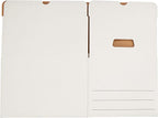 Amazon Basics Medium Duty Storage/Filing Boxes With Lid and Handles, Legal/Letter Size, 12-Pack, White, 16.2" L x 12.5" W x 10.5" H