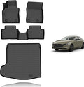 KELCSEECS® Floor Mats & Cargo Liner Custom for Mazda 3 2026 2025 2024 2023 2022 2021 2020 2019(Only Fits Sedan Models) All Weather Protection Floor Liners Front & Rear Row Full Set Accessories Black