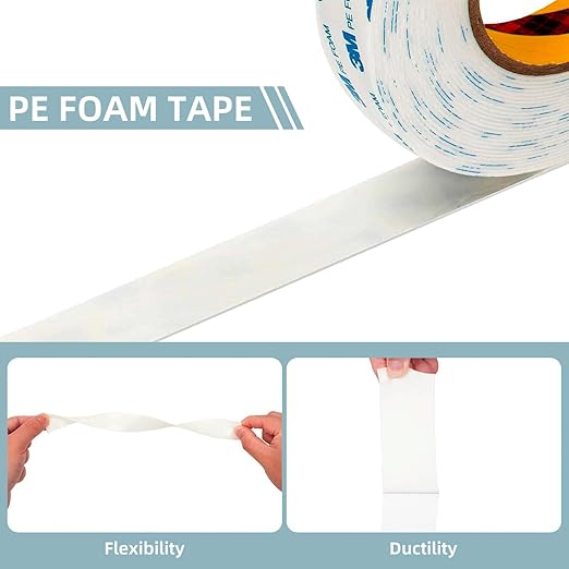 3M Double Sided Tape 0.75"×16.5Ft, No Damage Double Sided Wall Tape, Heavy Duty PE Foam Mounting Tape Removable Waterproof for Home Office Decor Crafts Arts DIY Paint Picture Poster