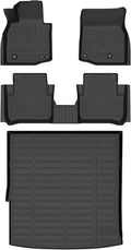 AIPOIL® Floor Mats & Cargo Liner Set for 2025 Mazda CX50 Hybrid All Weather Protection TPE Anti-Slip Automotive Full Set Custom Car Mats CX-50 Hybrid Accessories - Black