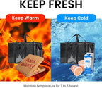 NZ home Durable 3XL PRO Insulated Cooler Bag and Food Warmer for Delivery & Grocery Shopping with Zippered Top, Red Commercial Grade (1 Pack)