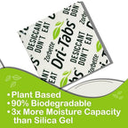 Dri-Tabs | Food-Safe Moisture Absorbers – Keep Fruits, Veggies, Snacks, Bread & More Fresher, Longer! Eco-Friendly, Plant Based Desiccant That Replaces Silica Gel Packets - 75pk (Green)