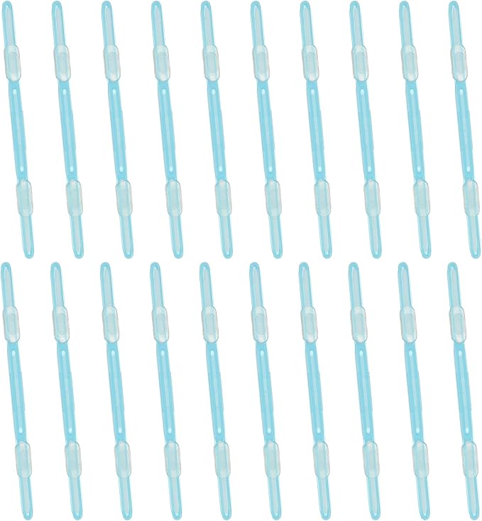 PATIKIL 20 Pcs Loose-Leaf Paper Binding Clamps, Blue Plastic Paper Organizers Notebook Fasteners Reusable Prong Binder Clip for Home Office File Report Chart Documents