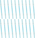 PATIKIL 20 Pcs Loose-Leaf Paper Binding Clamps, Blue Plastic Paper Organizers Notebook Fasteners Reusable Prong Binder Clip for Home Office File Report Chart Documents