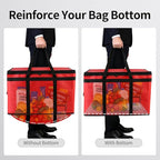 Bodaon Large 2-Pack Insulated Food Delivery Bag With Hard Bottom, XXXL Bags, Rideshare Delivery Bag, Grocery Shopping and Catering, Cold/Hot Styrofoam Carrier for Travel/Car