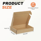 PATIKIL 8 x 6 x 1.6 Inch Shipping Boxes, 31 Pack Hard Corrugated Cardboard Box Cute Carton Boxes Literature Mailer for Mailing Packaging Small Business Gift Storage, Brown