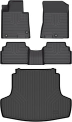 HAFIDI® Floor Mats & Cargo Liner Set Fit for 2021-2026 Kia K5 (Only FWD Models)& 2020-2026 Hyundai Sonata & Sonata Hybrid All Weather TPE Anti-Slip Car Full Set Floor Liners Custom Accessories - Black