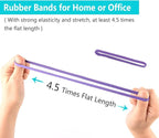 Coopay 180 Pieces Large Rubber Bands Bulk, 8 Inches Heavy Duty Strong Elastic Bands for Office Supply School Home, Securing Trash Can Garbage Cans, File Folders (Purple)