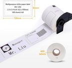 Label KINGDOM Replace DK-1202 White Paper Shipping & Postage Label, 2.4" x 3.9" (62mm x 100mm), 300 Labels Per Roll for Brother QL-800 Label Printer (8 Rolls+ 1 Frame)