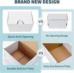 WIFTREY 6x4x4 Shipping Boxes 25 Pack for Small Business, White Small Corrugated Cardboard Boxes for Mailing, Packing, Shipping