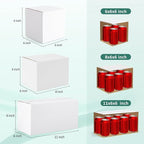 Eupako 30 Pack Small Shipping Boxes Assorted Sizes, White Corrugated Box Mailers, Cardboard Boxes for Packaging Small Business, Mailing, 6x6x6 & 8x6x6 & 11x6x6 10 PCS Each Small Boxes