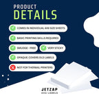 JETZAP Pre-Cut 4x6 Shipping Labels | Work on Most Inkjet and Laser Printers | Just Load & Print | USPS UPS FedEx for Home Printers | 120 Pack