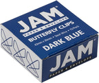 JAM PAPER Colorful Butterfly Clips - Dark Blue Paper Clamps - 15/Pack
