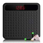 Uten Digital Body Weight Bathroom Scale, High Precision Measurements Scales with Step-On Technology, Large Non Slip Silicone Platform and LCD Digital Display, 400lbs/180kg Capacity