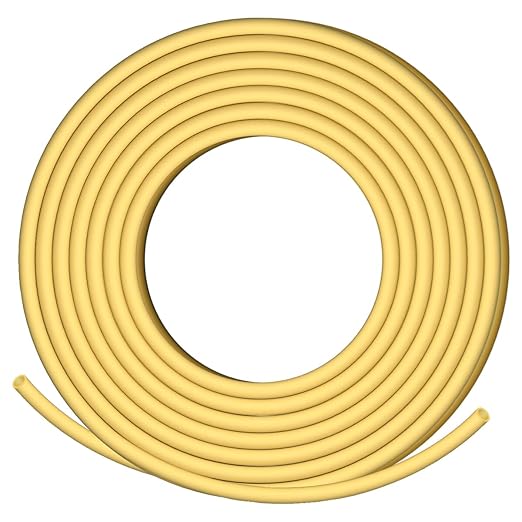 XHF 1/8 Inch 20Ft 3:1 Waterproof Heat Shrink Tubing Roll Marine Grade Adhesive Lined Heat Shrink Tube, Insulation Sealing Oil-Proof Wear-Resistant Yellow