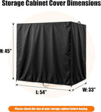 Kasla Storage Cabinet Cover, Outdoor Chest Storage Waterproof Cover, Weatherproof Cabinets Covers for Kitchen Patio Garden Backyard - 54"Lx33"Wx45"H