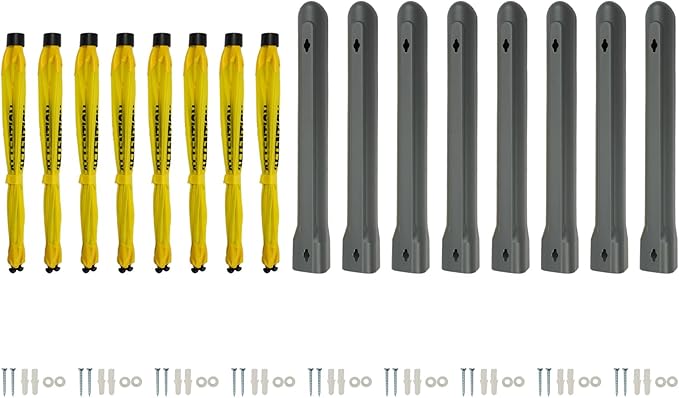 8 Pack Umbrella Wet Floor Signs with Storage Tubes, 20" Collapsible Caution Signs for Commercial Use, Safety Cones for Restaurant, Hotel, Mall (Yellow)